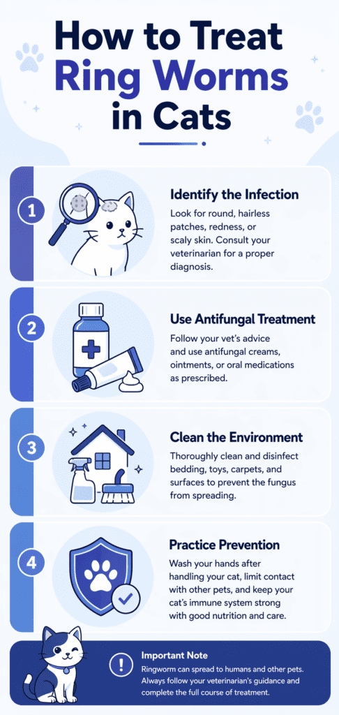 how to treat ring worms in cats